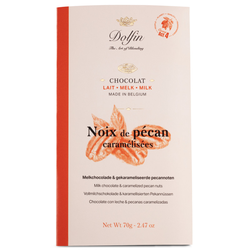 Tablette de chocolat Noix De Pécan Caramélisées (Lait)