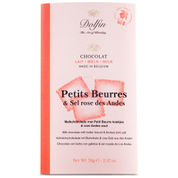 Tablette de chocolat Petits Beurres & Sel Rose Des Andes (Lait)