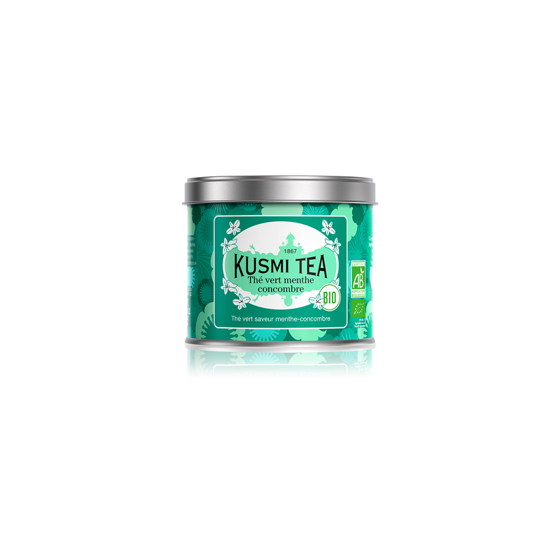 Thé vert menthe concombre - Boîte 100g