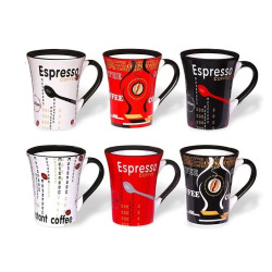 Coffret 6 tasses Color