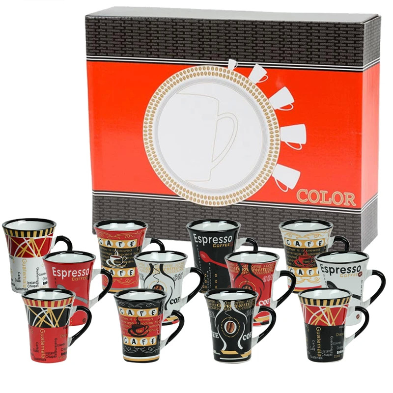 Coffret 12 tasses Color