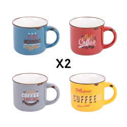 Coffret 8 tasses Vintage