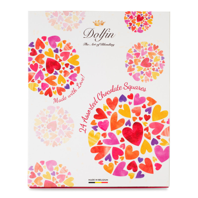 Coffret 24 carrés de chocolat "Love"