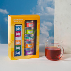 Coffret "Les Infusions bio" avec une pince à thé