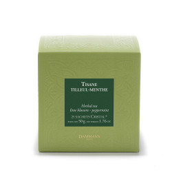 Thé en sachet : Tilleul-menthe poivrée, 25 sachets Cristal®