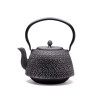 Théière Fonte de Chine "Huashu" noire/argent  1,3 L